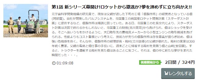 ドラマ 下町ロケット２０１８の動画を無料で見れる動画配信まとめ