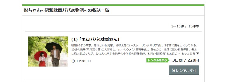 ドラマ 悦ちゃん昭和駄目パパ恋物語の動画を無料で見れる動画配信まとめ ドラマの森 最新無料動画まとめ